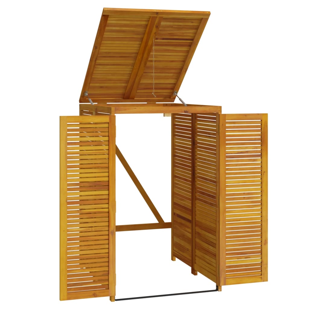 Enkelt søppeldunkskur 70x89x117 cm heltre akasie