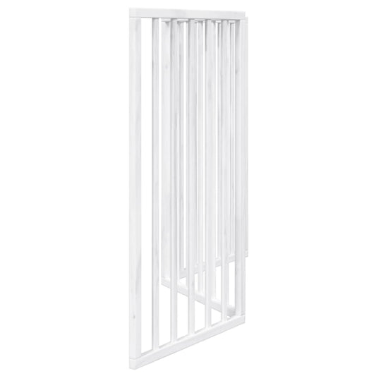 Hundegrind sammenleggbar 3 paneler hvit 150 cm poppeltre