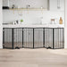 Hundeport sammenleggbar 6 paneler svart 300 cm poppeltre