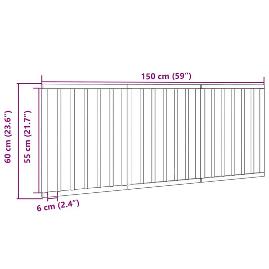 Hundeport sammenleggbar 3 paneler brun 150 cm poppeltre