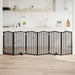 Hundeport sammenleggbar 6 paneler svart 300 cm poppeltre