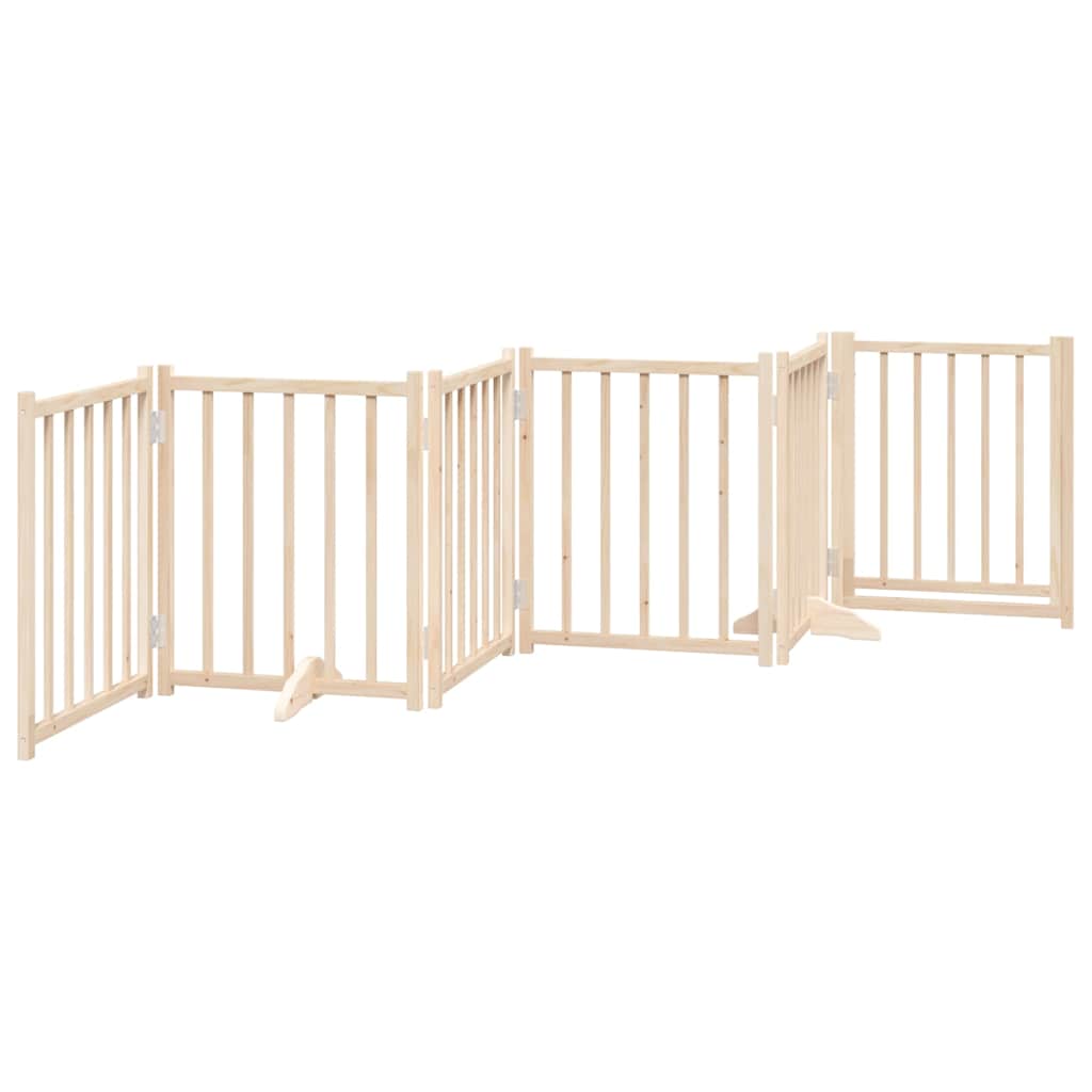 Hundeport sammenleggbar 6 paneler 300 cm heltre gran vidaXL