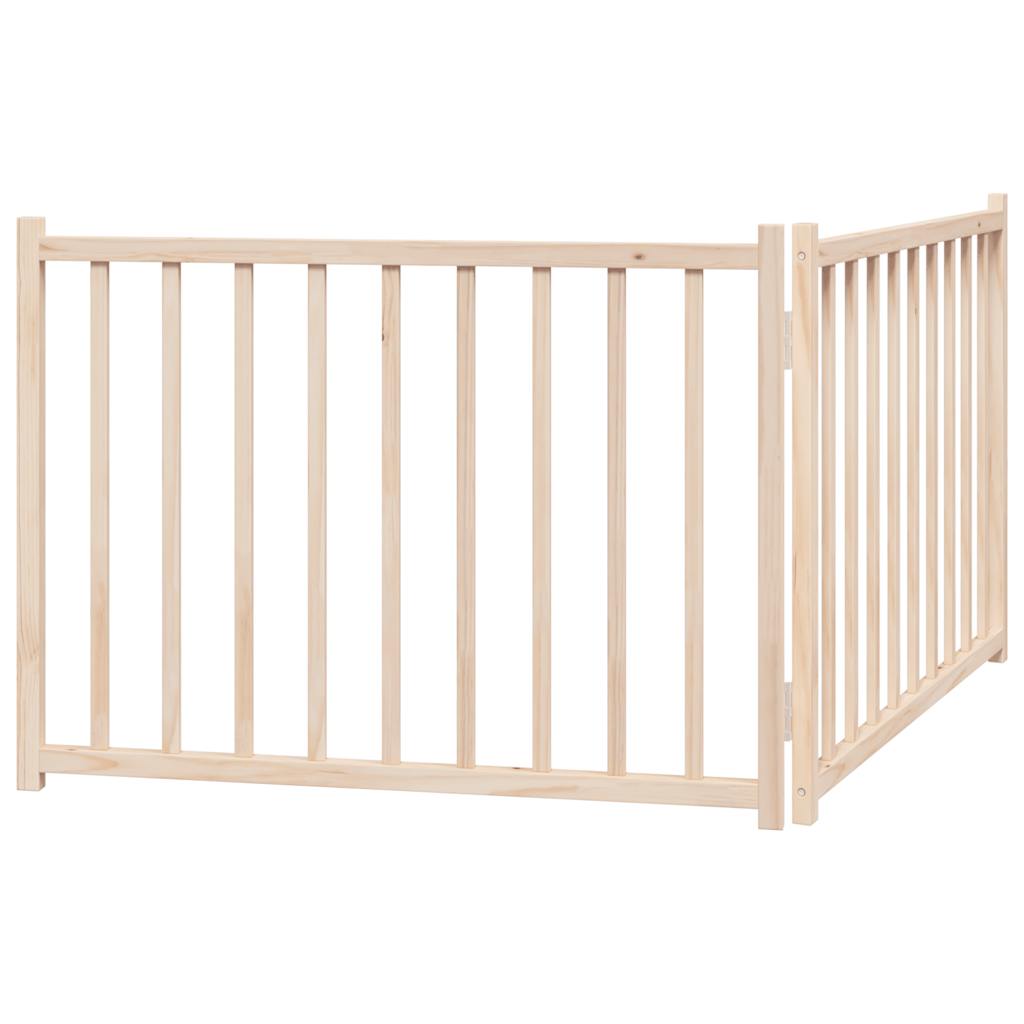 Hundeport sammenleggbar 2 paneler 160 cm heltre gran vidaXL