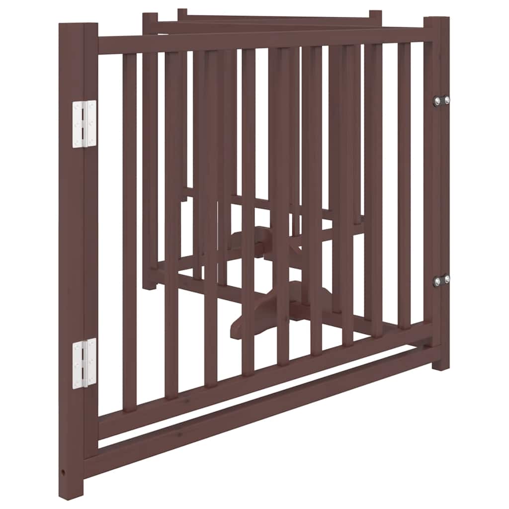 Hundeport dør brettbar 4 paneler brun eik 320 cm heltre gran