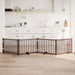 Hundeport dør brettbar 4 paneler brun eik 320 cm heltre gran
