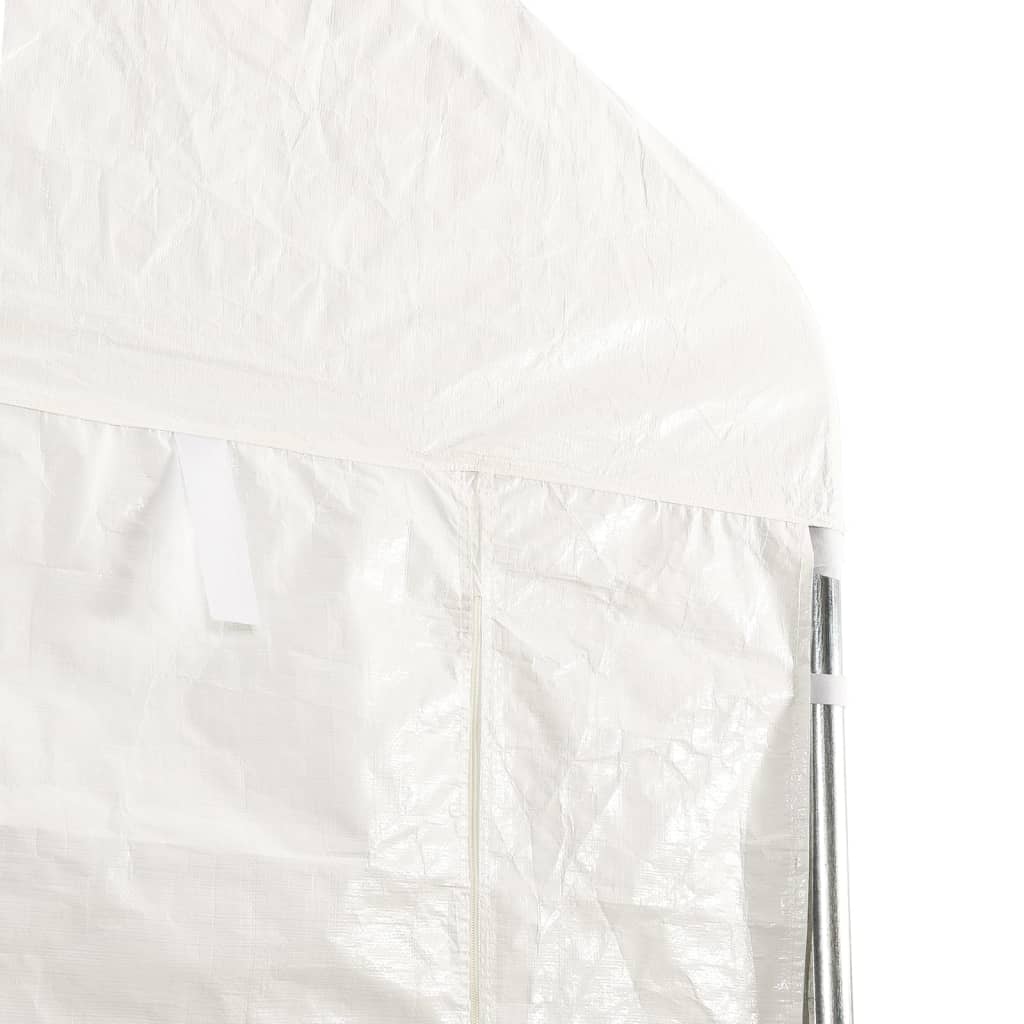 Paviljong med tak hvit 5,88x2,23x3,75 m polyetylen
