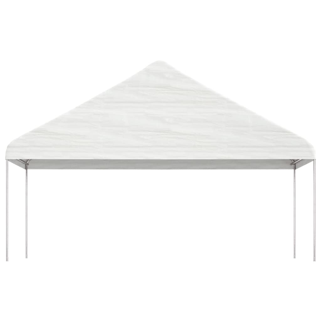 Paviljong med tak hvit 5,88x2,23x3,75 m polyetylen