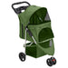 Hundevogn sammenleggbar grønn 80x46x98 cm oxford-stoff
