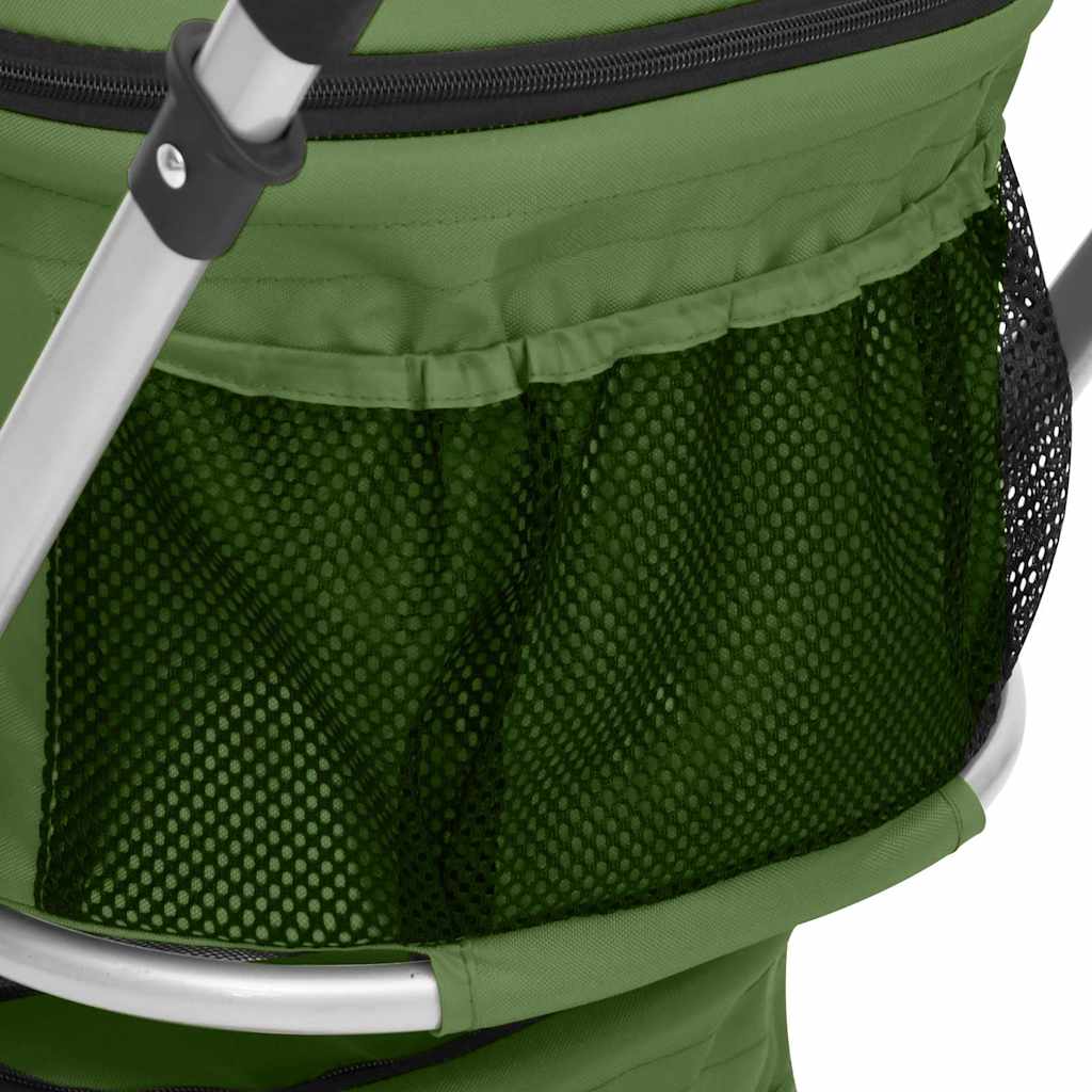 Hundevogn 2-lags sammenleggbar grønn 83x48x97 cm oxford-stoff vidaXL