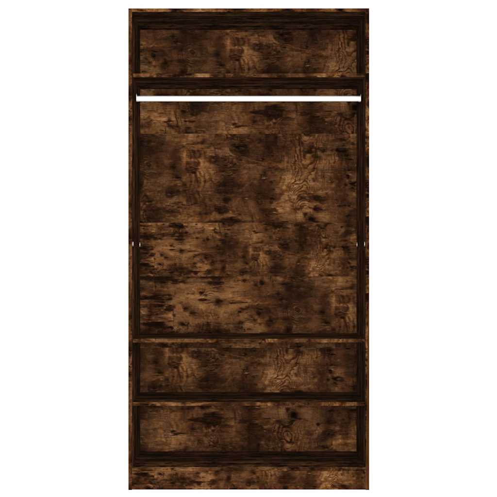 Garderobe røkt eik 100x50x200 cm konstruert tre