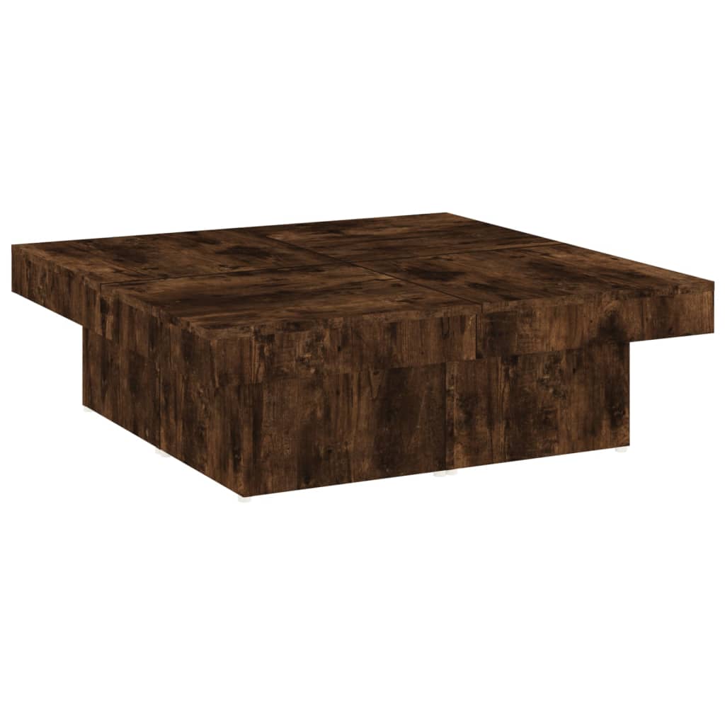 Salongbord røkt eik 90x90x28 cm konstruert tre