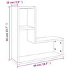 Vegghyller 2 stk røkt eik 50x15x50 cm konstruert tre