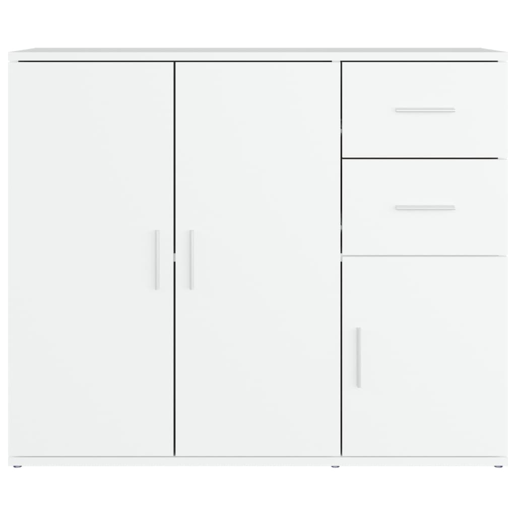 Skjenk hvit 91x29,5x75 cm konstruert tre