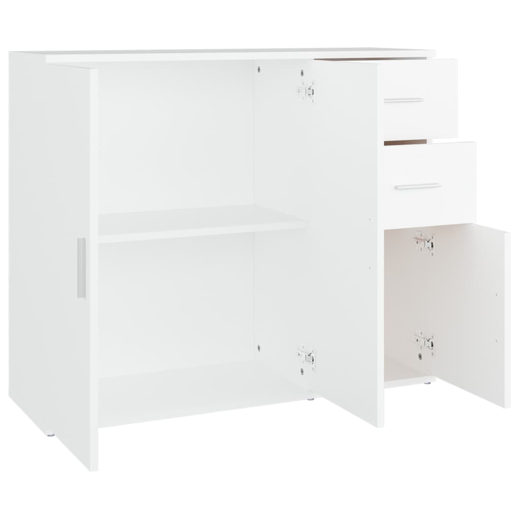 Skjenk hvit 91x29,5x75 cm konstruert tre