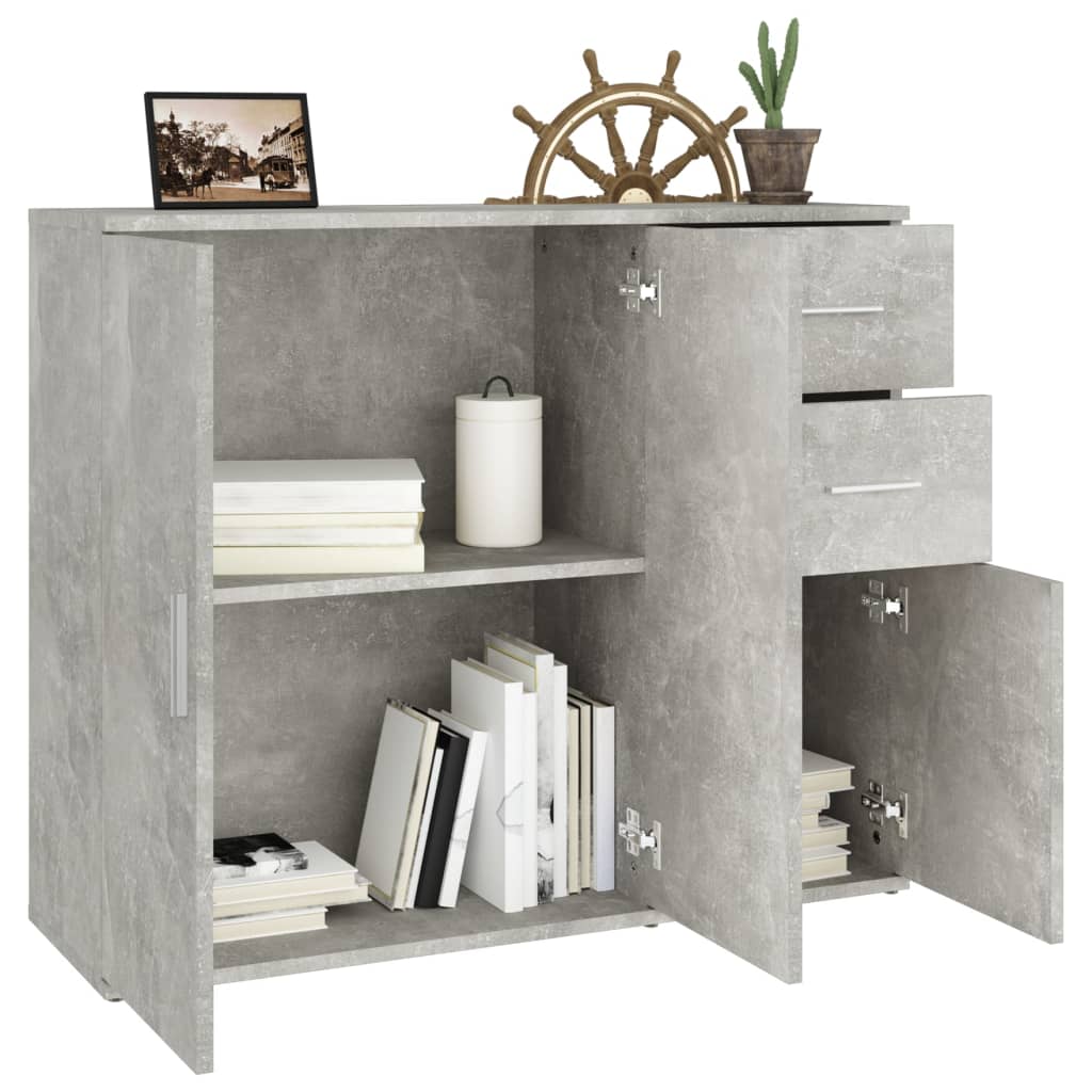 Skjenk betonggrå 91x29,5x75 cm konstruert tre