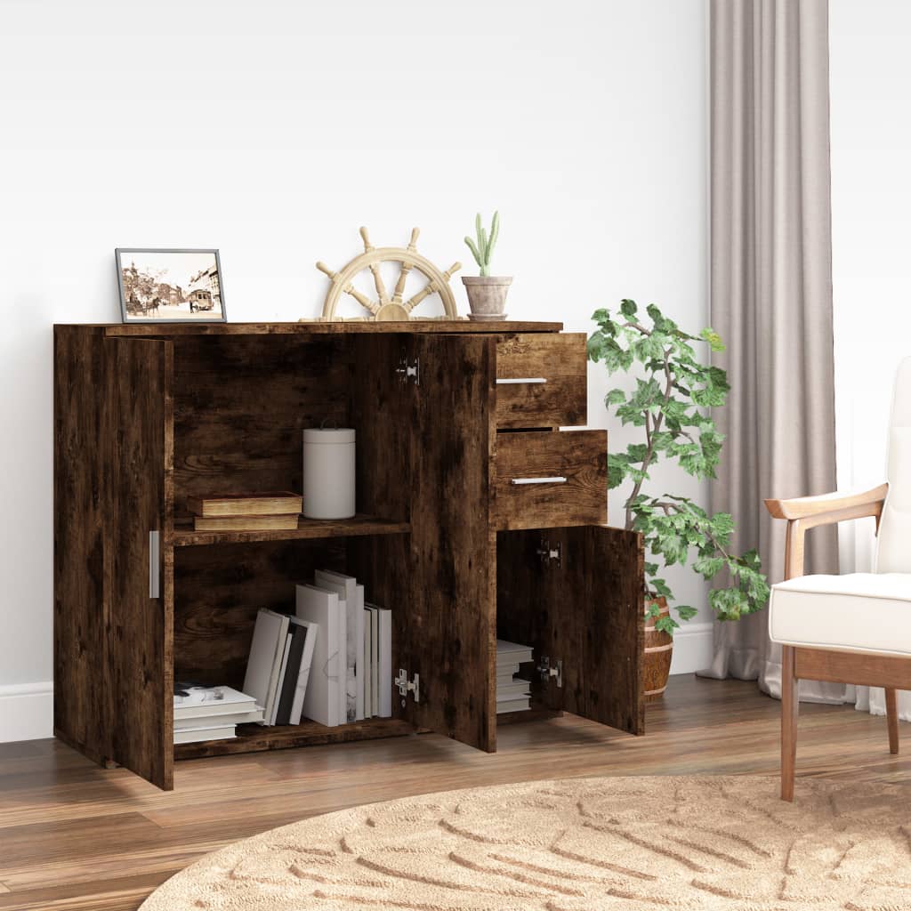 Skjenk røkt eik 91x29,5x75 cm konstruert tre