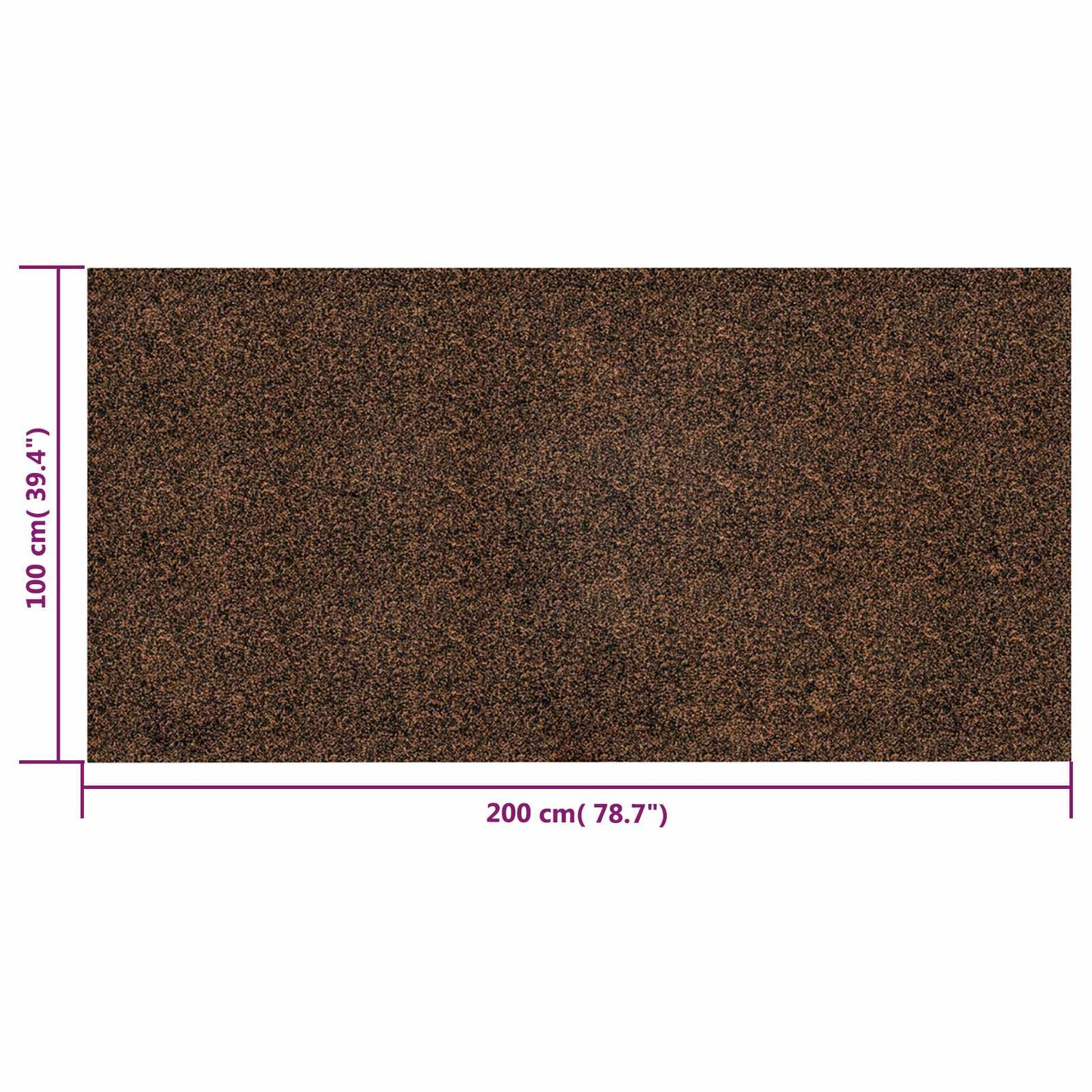 Korkrull Brun 200 x 100 cm Kork og gummi