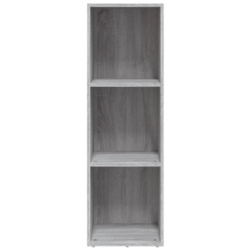 Bokhylle/TV-benk grå sonoma 36x30x114 cm konstruert tre