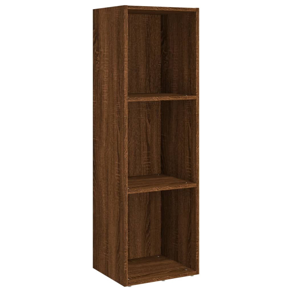 Bokhylle/TV-benk brun eik 36x30x114 cm konstruert tre