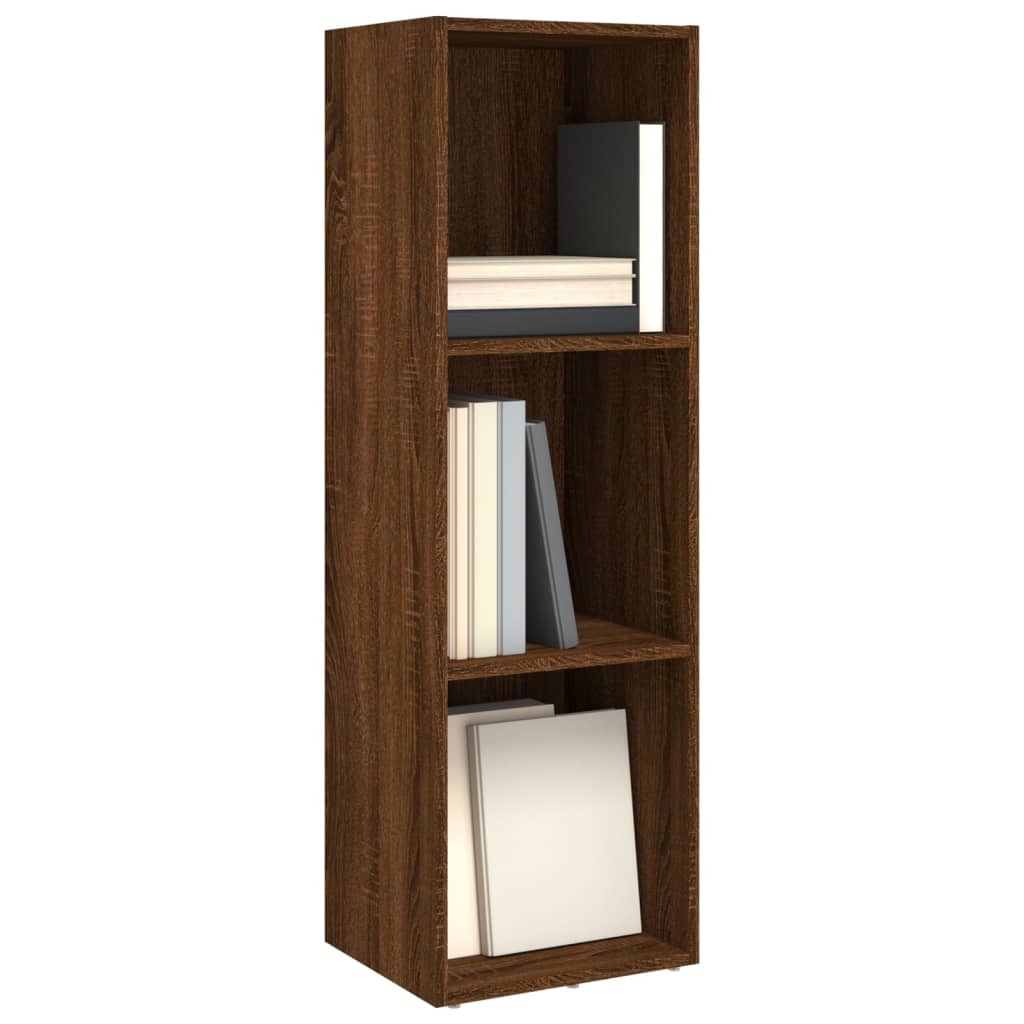 Bokhylle/TV-benk brun eik 36x30x114 cm konstruert tre