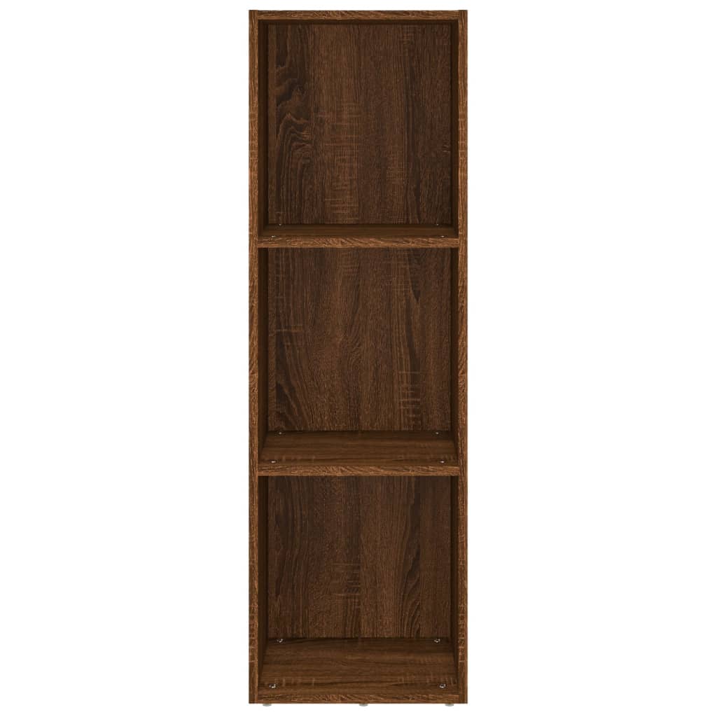 Bokhylle/TV-benk brun eik 36x30x114 cm konstruert tre