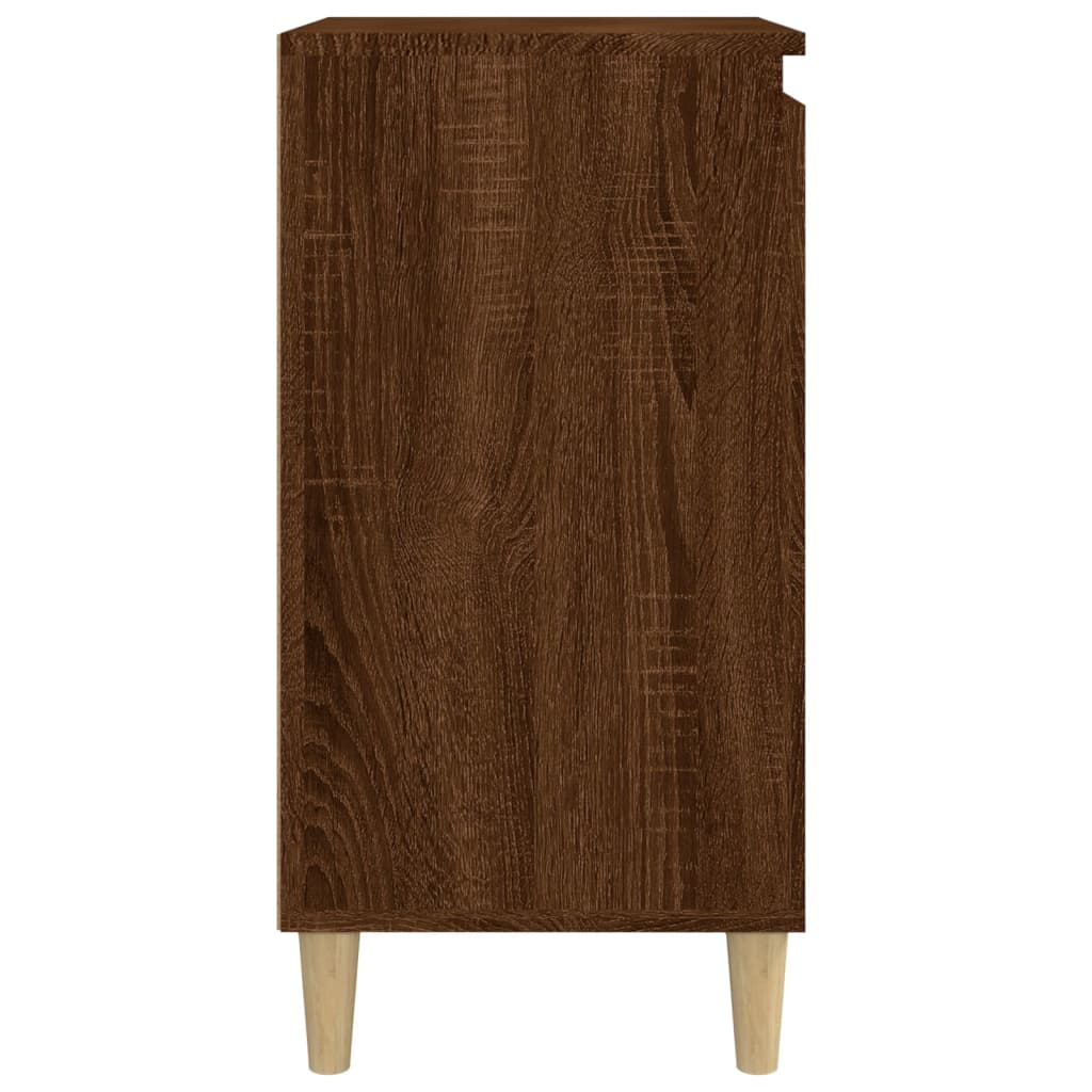 Nattbord brun eik 40x35x70 cm konstruert tre