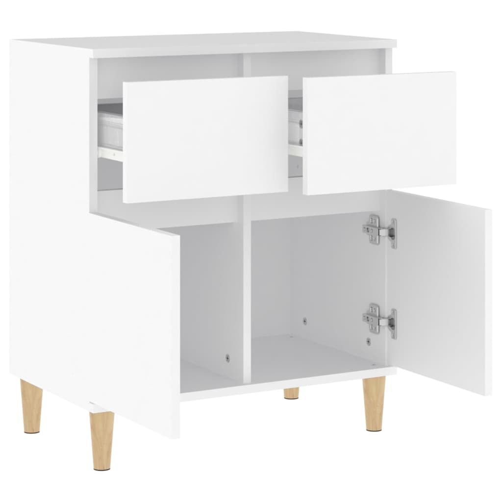 Skjenk hvit 60x35x70 cm konstruert tre