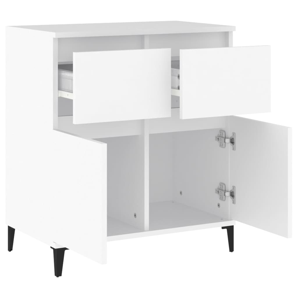 Skjenk hvit 60x35x70 cm konstruert tre