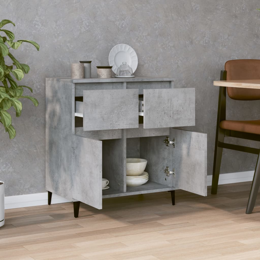 Skjenk betonggrå 60x35x70 cm konstruert tre