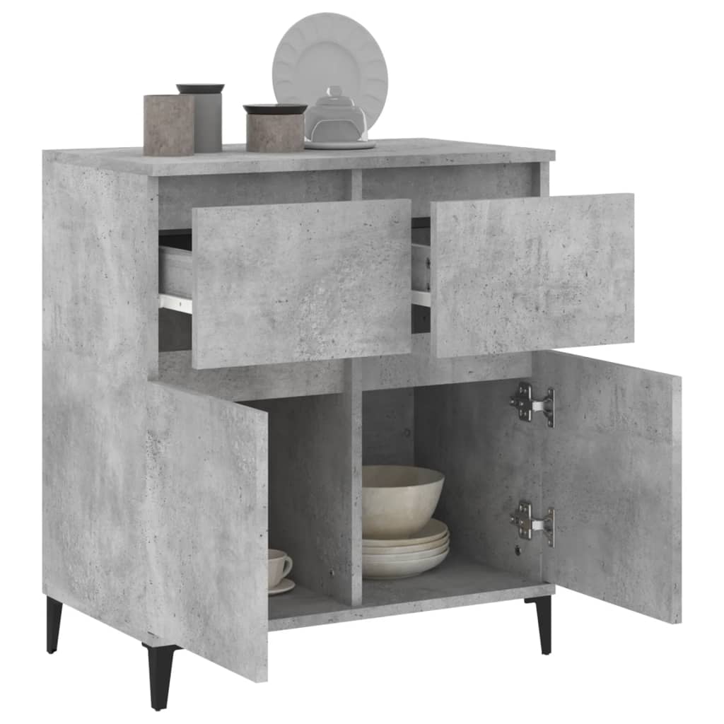 Skjenk betonggrå 60x35x70 cm konstruert tre