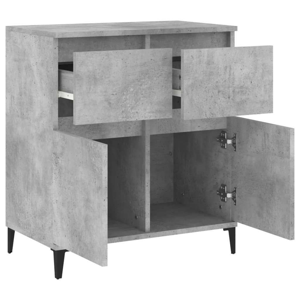 Skjenk betonggrå 60x35x70 cm konstruert tre