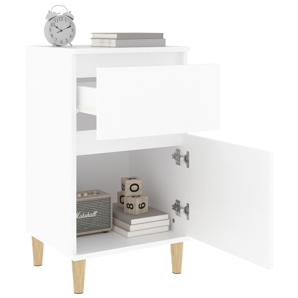 Nattbord 2 stk hvit 40x35x70 cm vidaXL