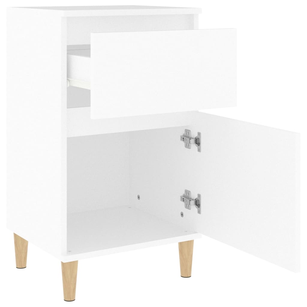 Nattbord 2 stk hvit 40x35x70 cm vidaXL