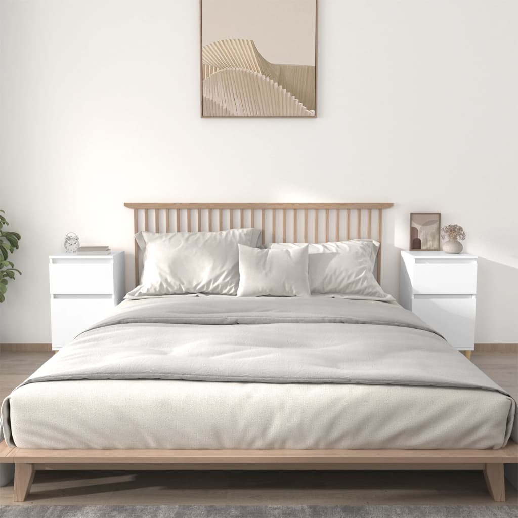 Nattbord 2 stk hvit 40x35x70 cm vidaXL