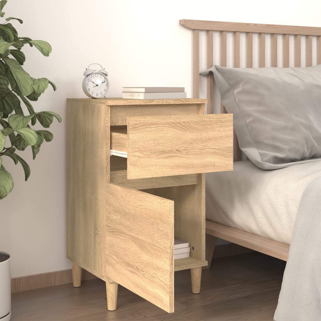 Nattbord 2 stk sonoma eik 40x35x70 cm