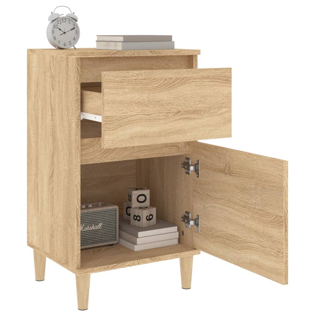 Nattbord 2 stk sonoma eik 40x35x70 cm