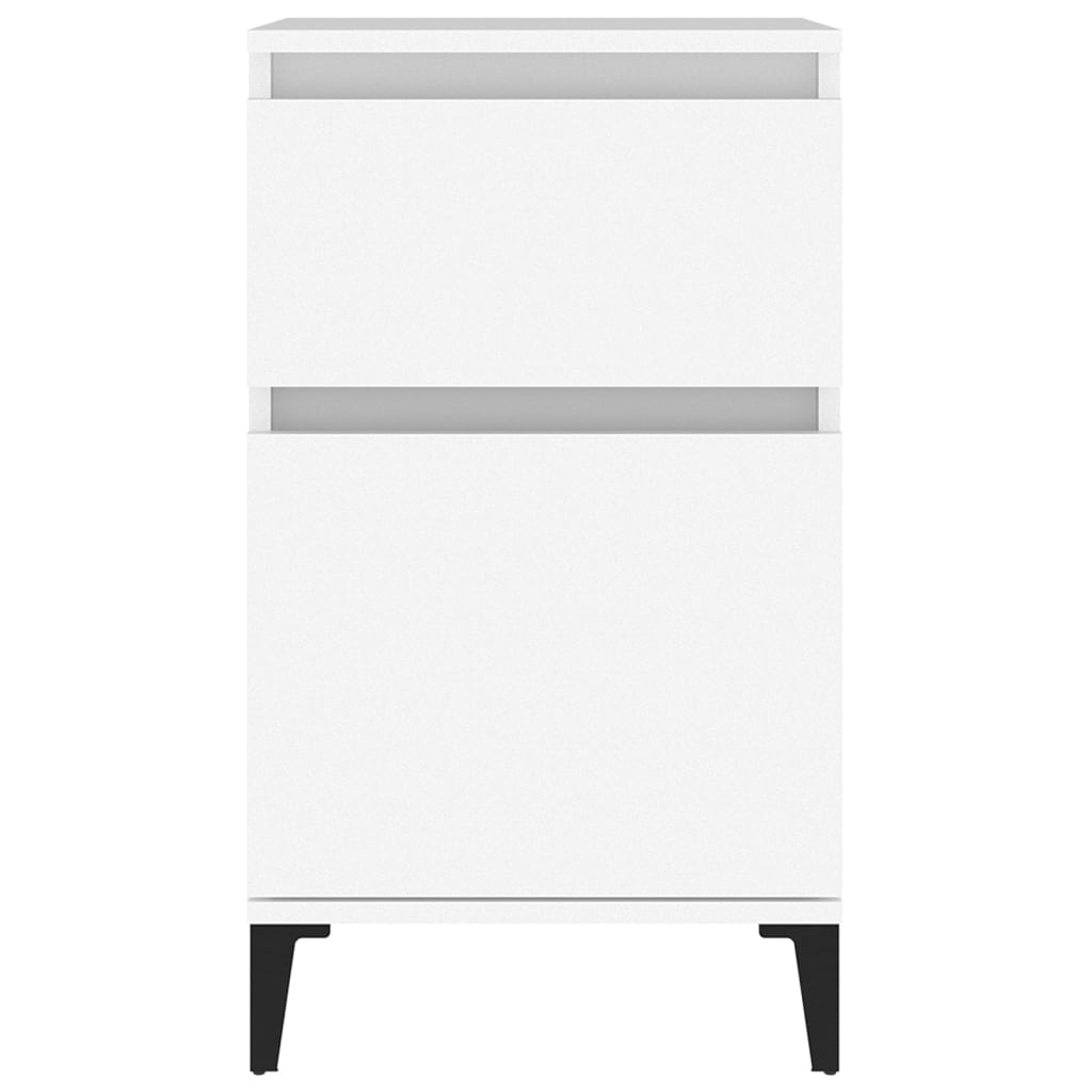 Nattbord hvit 40x35x70 cm