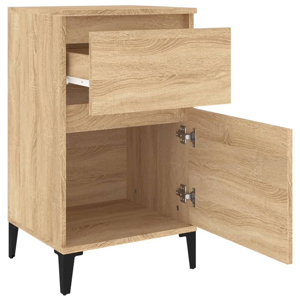 Nattbord 2 stk sonoma eik 40x35x70 cm
