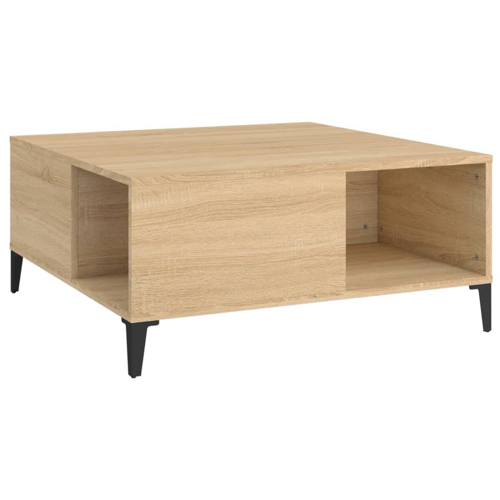 Salongbord sonoma eik 80x80x36,5 cm konstruert tre