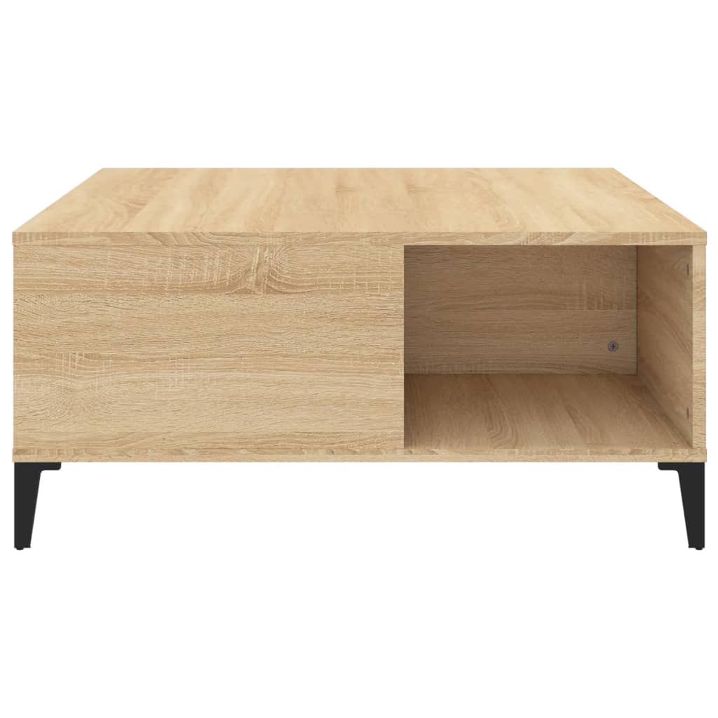 Salongbord sonoma eik 80x80x36,5 cm konstruert tre