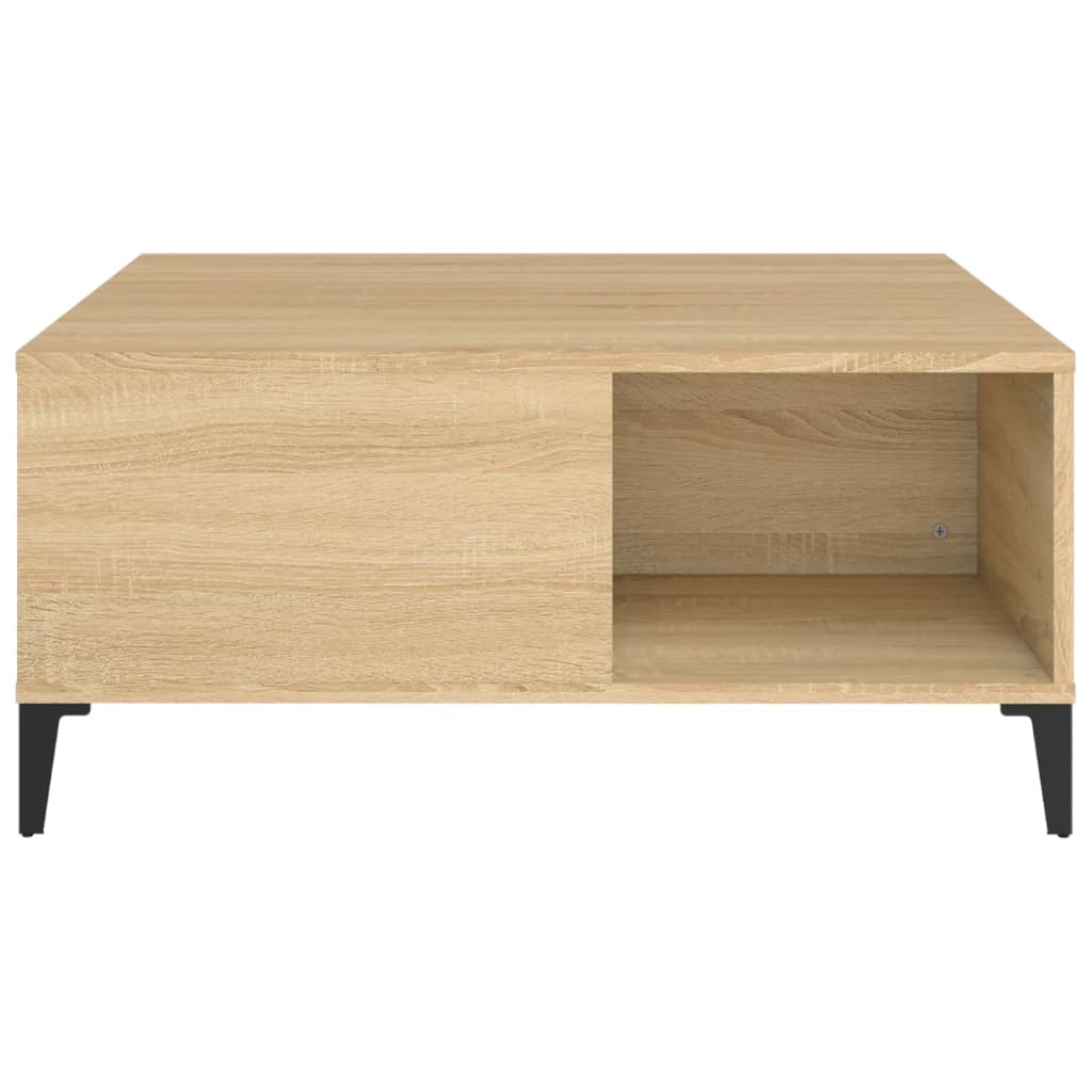 Salongbord sonoma eik 80x80x36,5 cm konstruert tre