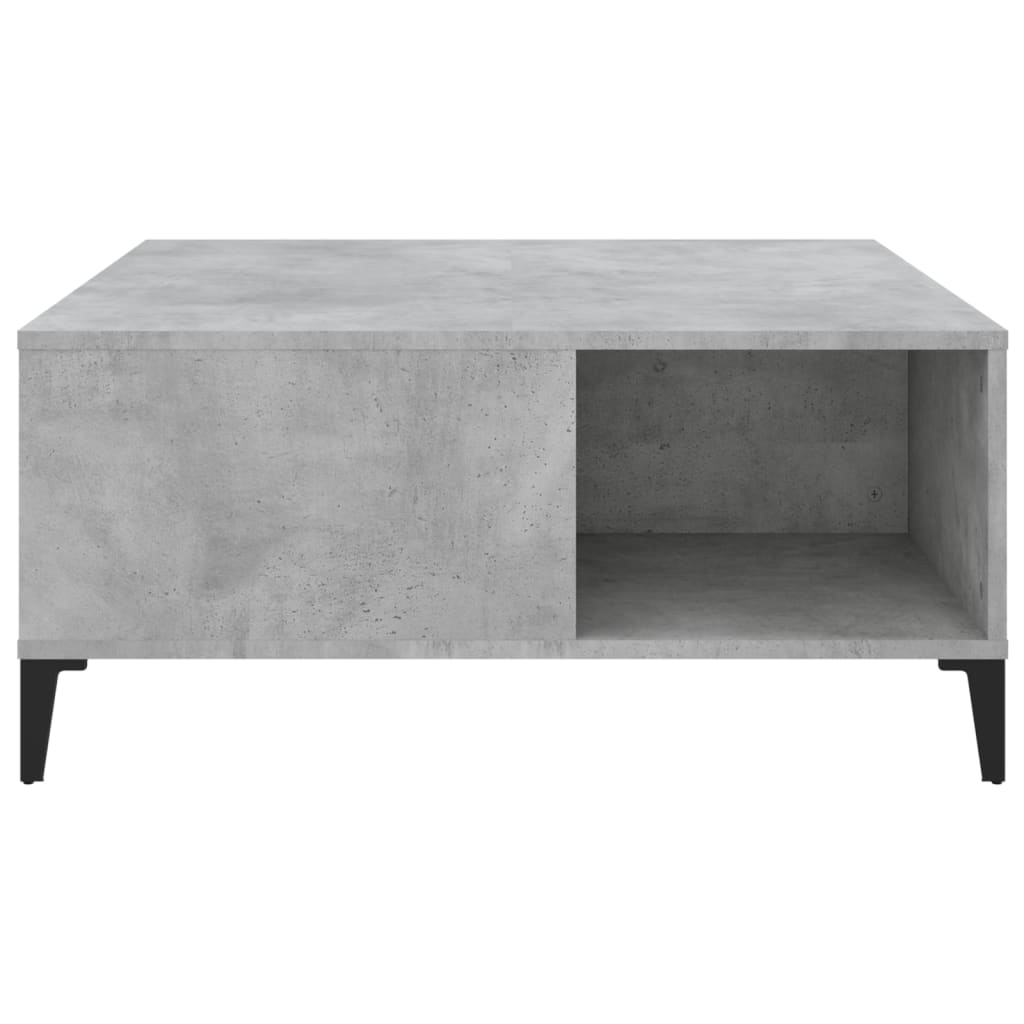 Salongbord betonggrå 80x80x36,5 cm konstruert tre