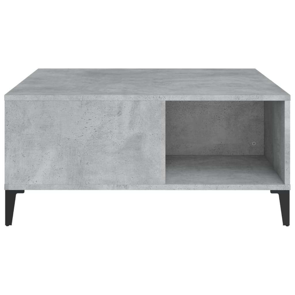Salongbord betonggrå 80x80x36,5 cm konstruert tre