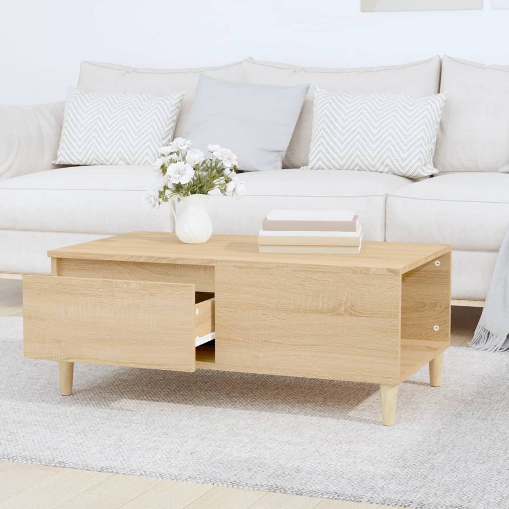 Salongbord sonoma eik 90x50x36,5 cm konstruert tre