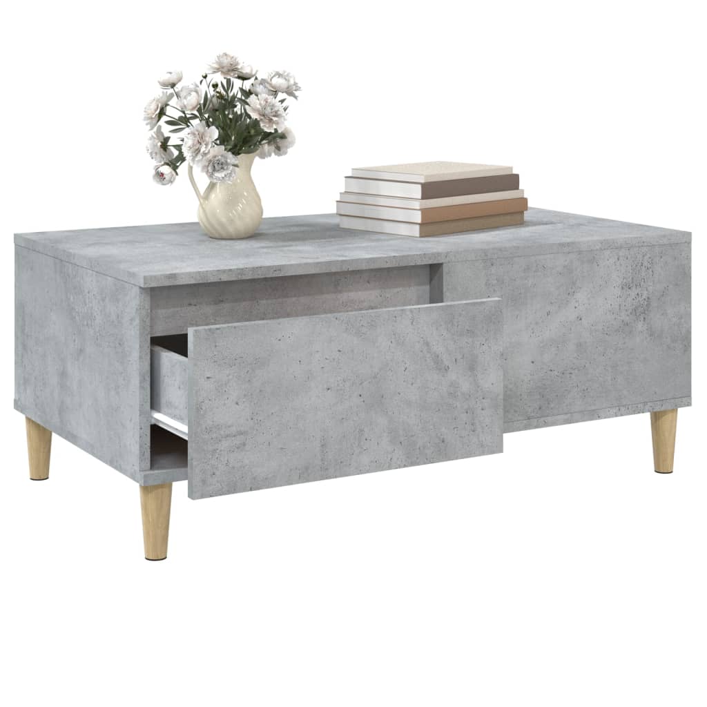 Salongbord betonggrå 90x50x36,5 cm konstruert tre