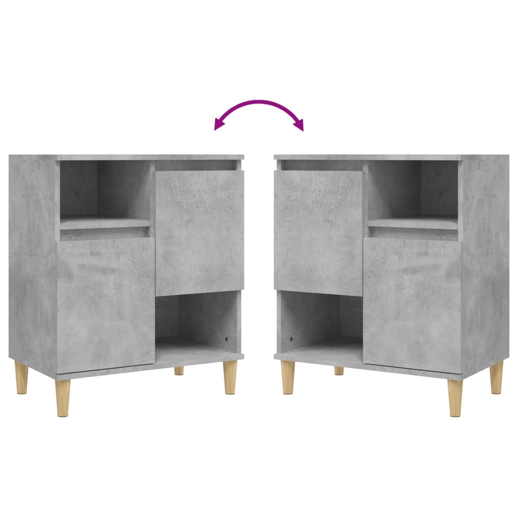 Skjenk betonggrå 60x35x70 cm konstruert tre
