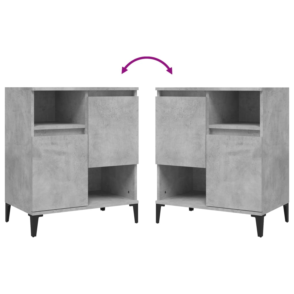 Skjenk betonggrå 60x35x70 cm konstruert tre