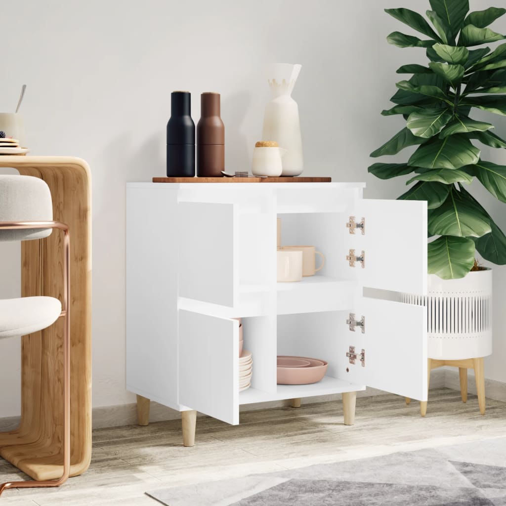 Skjenk hvit 60x35x70 cm konstruert tre vidaXL