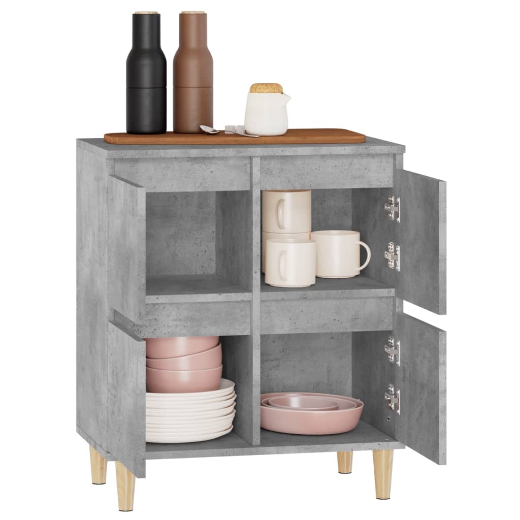 Skjenk betonggrå 60x35x70 cm konstruert tre