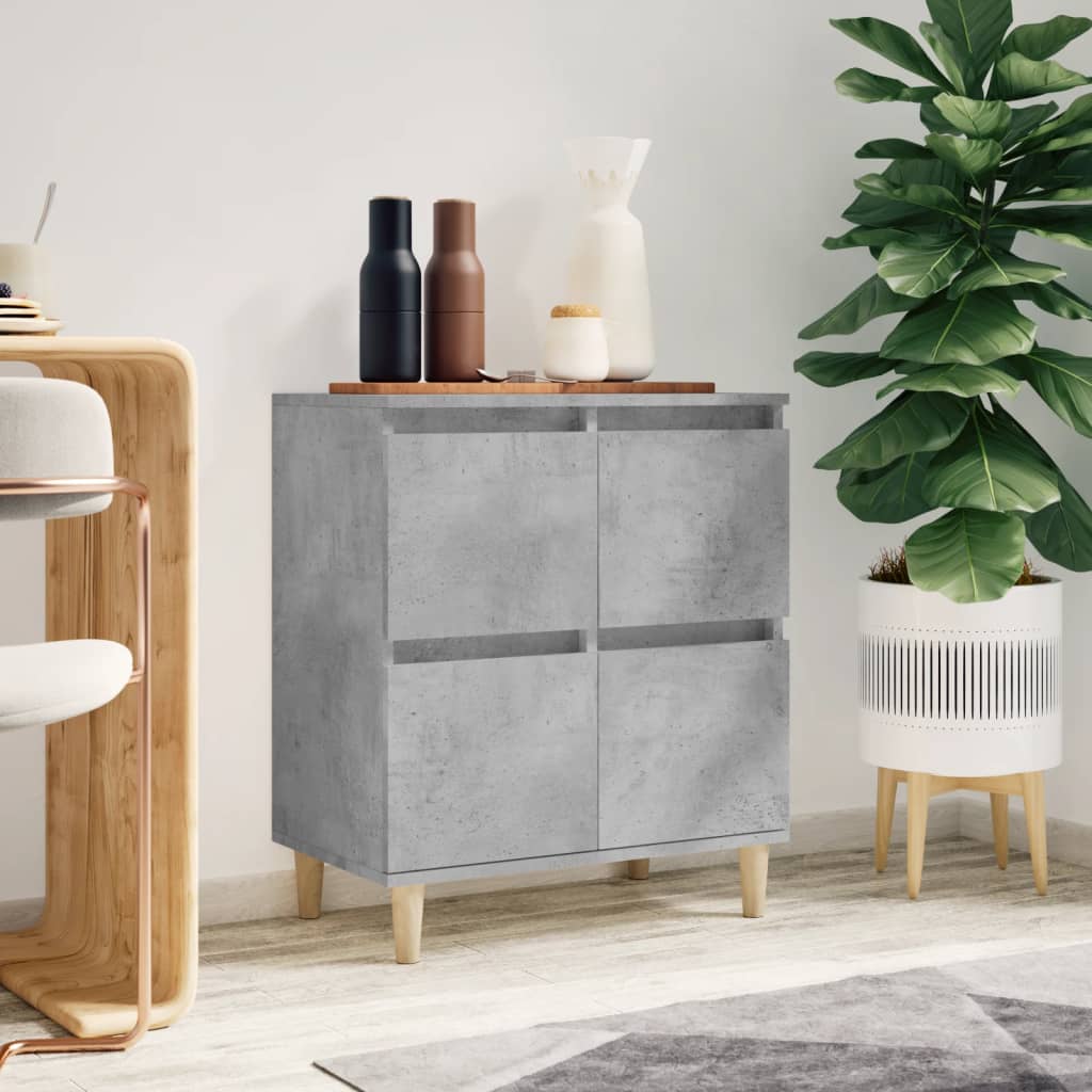 Skjenk betonggrå 60x35x70 cm konstruert tre